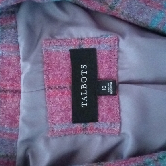 Talbots Woman's 10 Jacket Teal, Grey  and Green - Picture 5 of 8